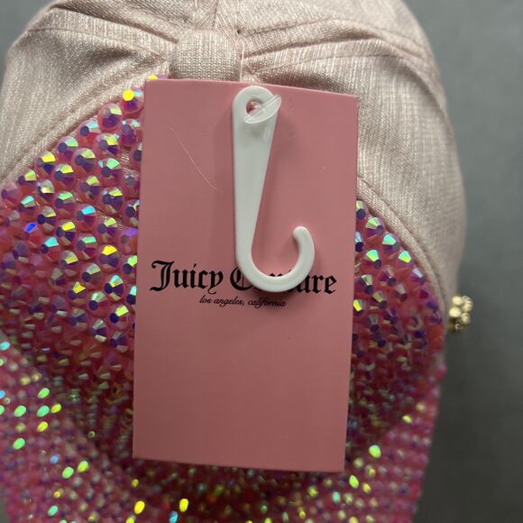 Juicy Couture Rhinestones Heart Women Baseball Hat Cap Pink NWT - Picture 8 of 10